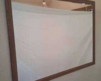 Large Dark Wood Framed Mirror