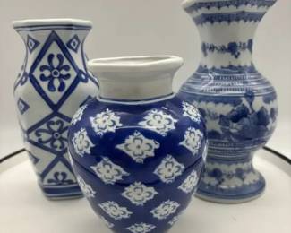 Blue And White Porcelain Vases