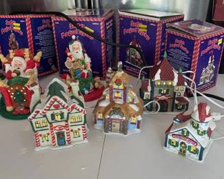 Santas Magical Toy Shop Ceramic Figurines