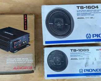 130 WATT power, amplifier, and pioneer speakers