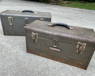 2 Metal Craftsman Toolboxes inclulding tools