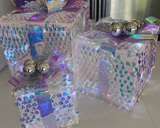Lighted Christmas Boxes
