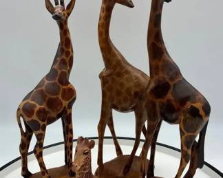 Hand Carved Giraffes