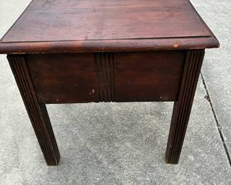 Antique Storage Stool Or Commode Box