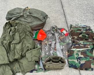 Duffel Bag Fatigues Jackets And More Lot