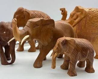 Hand Card, Wood Elephant Collection