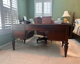 Ethan Allen Executive Desk and Matching Chair