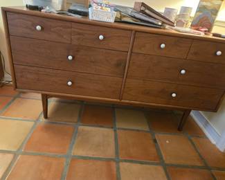 Mid-Century Dresser 5' with Mirror, not shown 5" W x 20" D x 30 1/2" T 