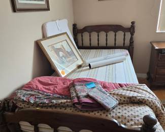 2 Ethan Allen Twin Beds included Head/Footboards & Mattresses