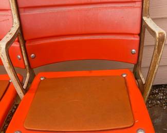 Vintage Orange Stadium Seats (Pair) - Shea Stadium