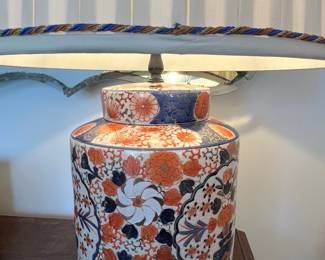 Vintage Imari Porcelain Ginger Jar Table Lamp