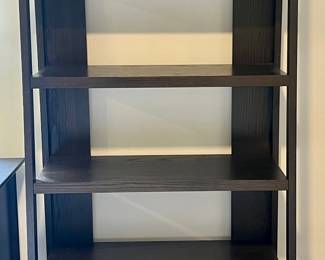 Dark Wood Open Shelf Bookcase