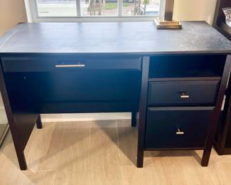 Dark Wood Writing Desk with Drawers