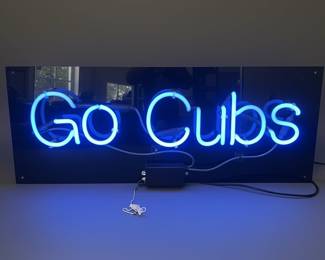 Chicago Cubs "Go Cubs" Neon Sign