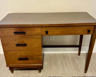 Mid-Century Modern Walnut Writing Desk by Drexel