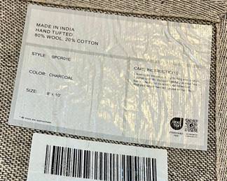 SAFAVIEH Abstract Black/Ivory 8 ft. x 10 ft. Speckled Area Rug