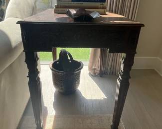 Antique Carved Oak Console Table