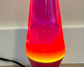 Lava Lamp with Pink Base and Purple Liquid