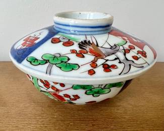Japanese Imari Ware Covered Rice Bowl