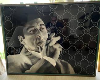 Contemporary Portrait with Gucci Pattern - "The Sopranos" Character