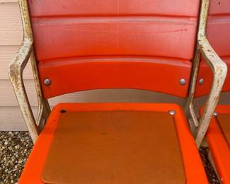 Vintage Orange Stadium Seats (Pair) - Shea Stadium