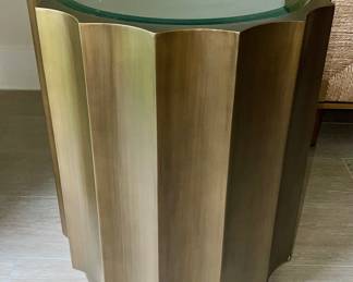 Global Views Fluted Column Table - Bronze