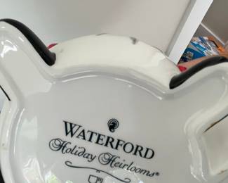 Waterford Holiday Heirlooms "Snow Couple" Cookie Jar