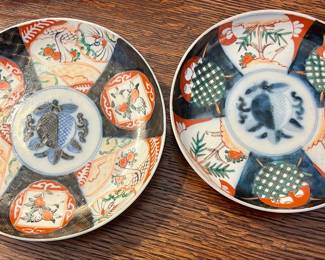 Japanese Imari Porcelain Plates (Set of 2) - Meiji Period