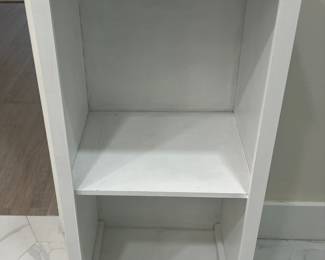 White Two-Shelf Bookcase