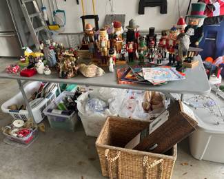 Assorted Christmas Decorations including Nutcrackers