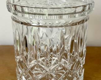 Cut Crystal Glass Biscuit Jar with Lid