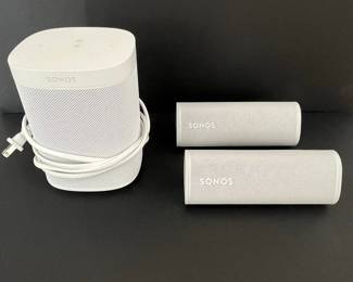 Sonos One (Gen 2) Smart Speaker and Two Sonos One SL Speakers
