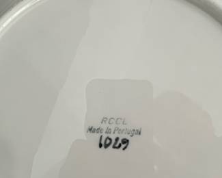 RCCL White Porcelain Openwork Floral Decorative Plate - Made in Portugal