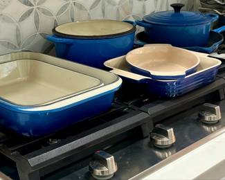 Le Creuset Cobalt Blue Cast Iron Cookware Set