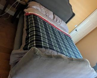 Suede Queen Bed Frame ORIGINAL MSRP $350