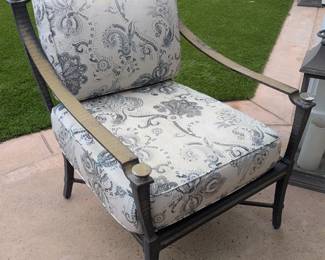 All Weather Outdoor Chair Set with Iron Base ORIGINAL MSRP $600