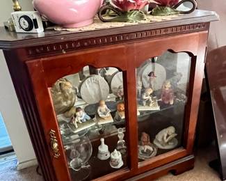 Vintage Curio Cabinet with Glass Doors