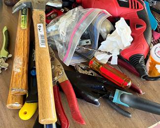 Assorted Hand Tools Lot with Hyper Tough Drill