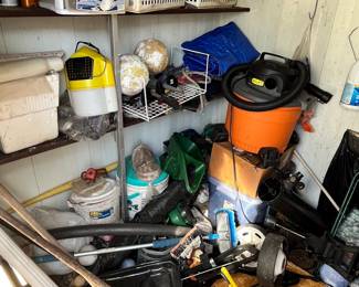 Assorted Storage Bins and Household Items