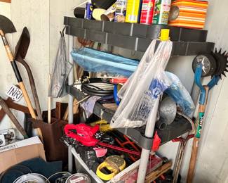 Assorted Garden and Household Tools and Supplies