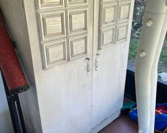Vintage Two-Door Cabinet with Recessed Panel Doors