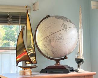 Stained Glass Sailboat Sculpture