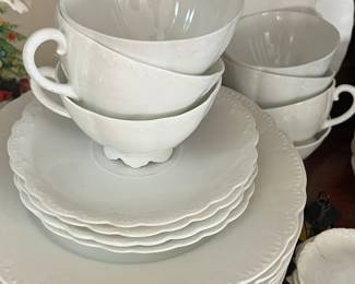 White Porcelain Tea Cup and Saucer Set