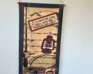 A Fisherman Lives Here With The Catch of His Life Wall Hanging