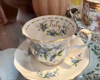 Royal Albert "Flower of the Month" Series July Teacup and Saucer