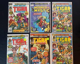 Marvel Chillers Books– Tigra & Modred Bronze Age Comics (6 Issues)