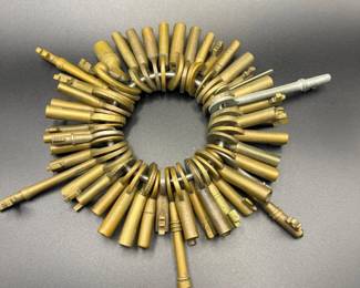 Antique Brass Railroad Keys (Early 20th C) – Multi‑Key Ring Set #3