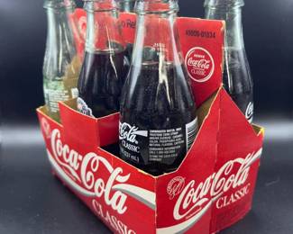 Coca‑Cola Super Bowl XXVIII Collectible Glass Bottle 6‑Pack