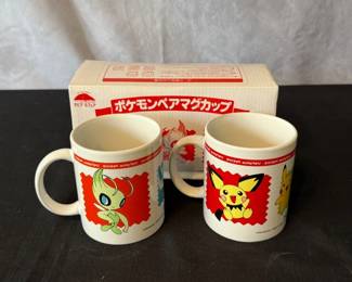 Pokémon Character Mugs – Japan Pair Set (Celebi & Pikachu)