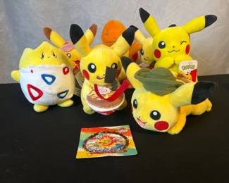 Pokémon 9" Plush Toys –Pikachu Variants, Togepi & Charmander	
